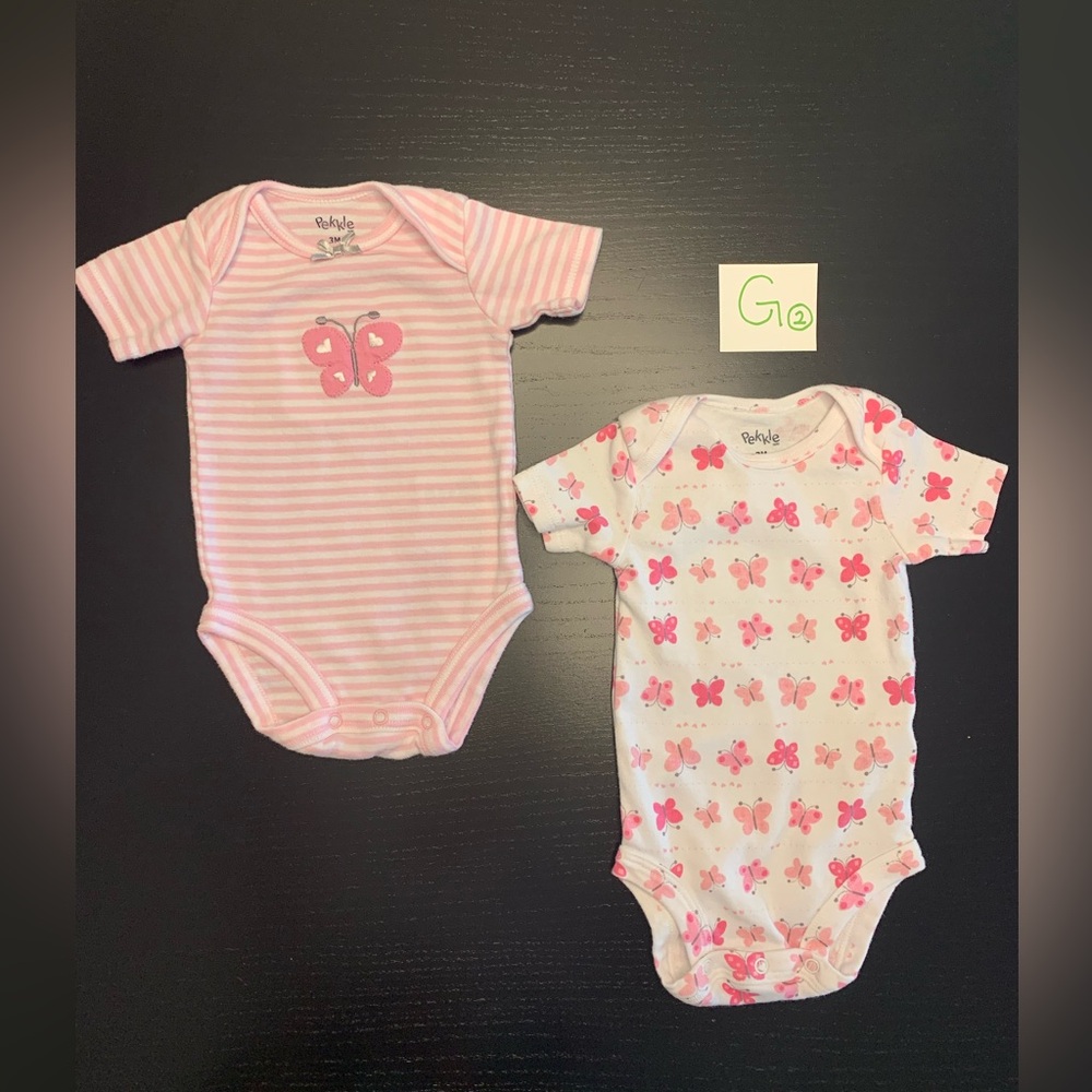⭐️2/$8.00⭐️ 4-Pack of 0-3m Pekkle Onesies